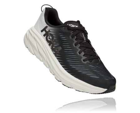 Hoka One One Rincon 3 - Adidasi Alergare Pe Drum Barbati Negrii / Albi | RO-meynhHN